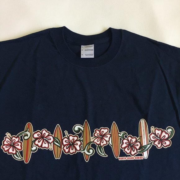 Vintage Steve & Barry's Navy Blue North Shore Hawaii Graphic T Shirt Size M Mens - Picture 2 of 11